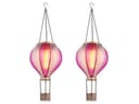 GLOBO LIGHTING Solarleuchte 2er Set Rosa Pink Metall Bild 2
