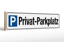 Femer GmbH Holzbild Straßenschild 46x10cm Privat Parken Bild 2