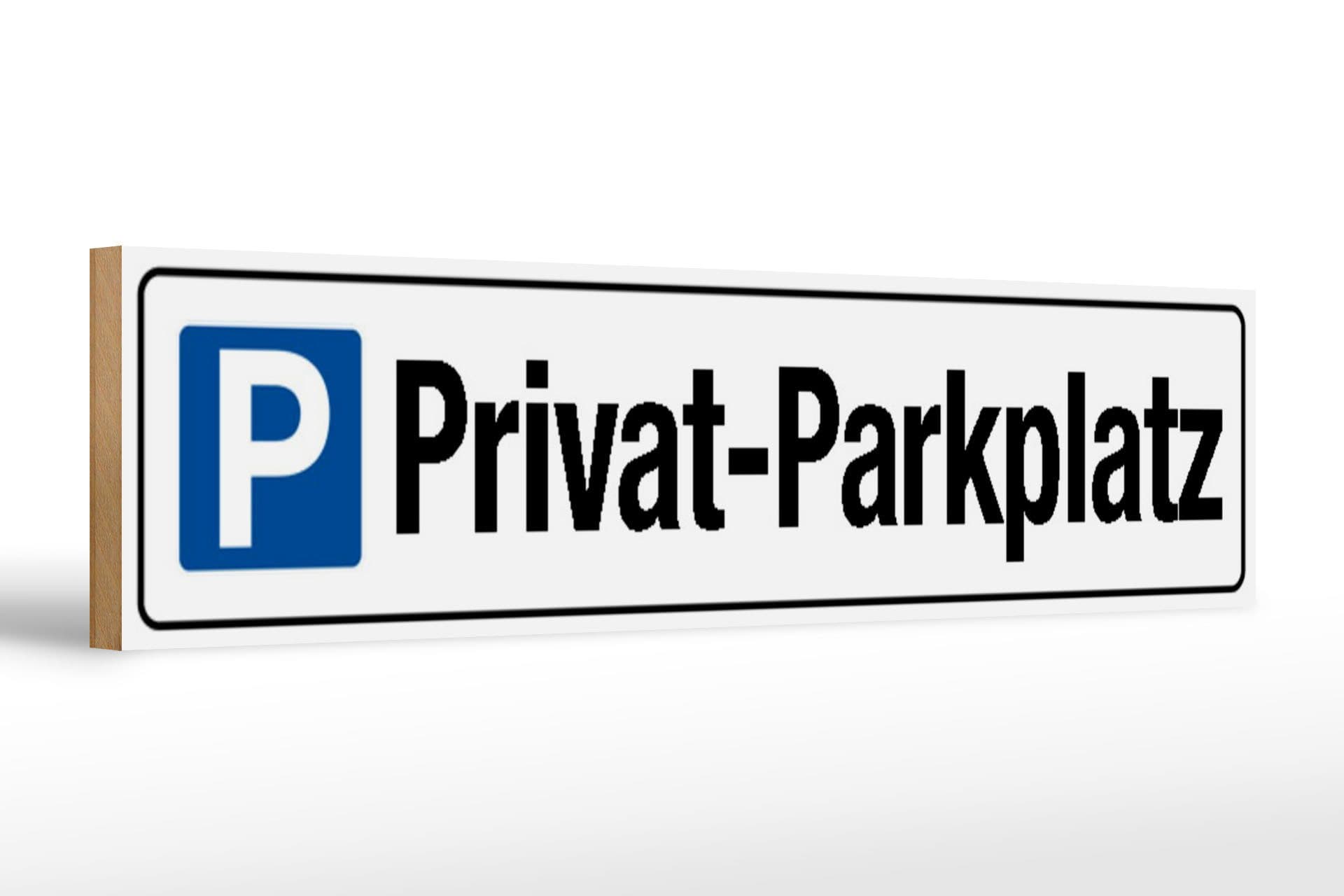 Femer GmbH Holzbild Straßenschild 46x10cm Privat Parken - Bild 2