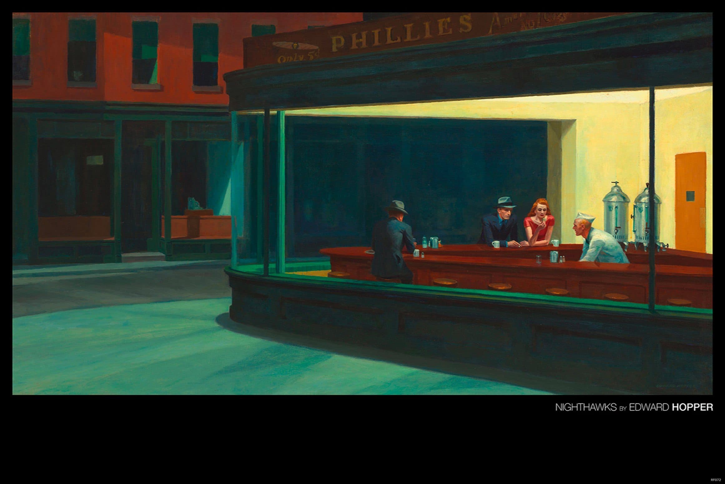 Close Up Poster Edward Hopper Nighthawks 91,5 x 61 cm - Bild 2