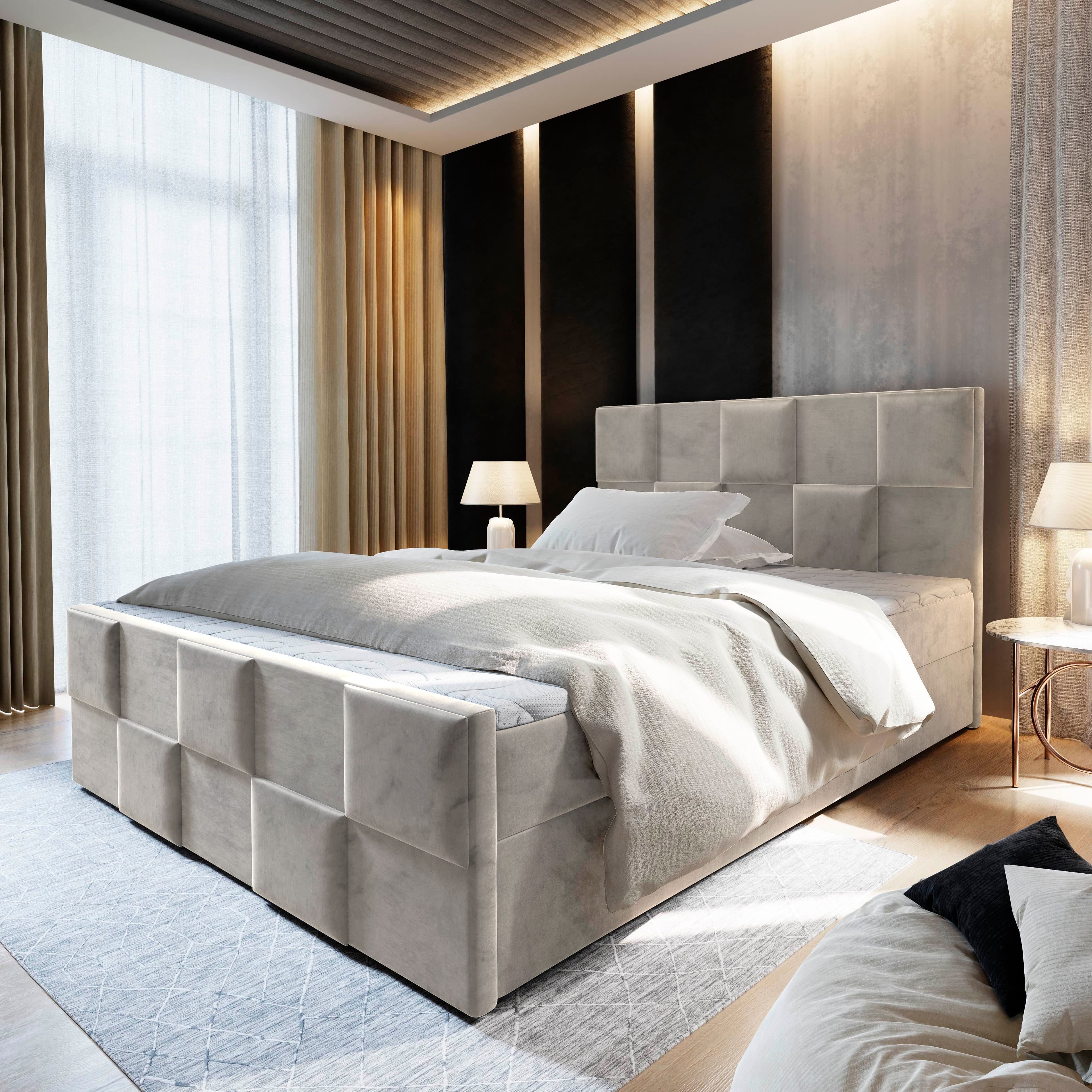 Masseno Boxbett MONA mit Bonell-Matratze und Topper beige - Bild 2