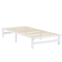 Homestyle4u Palettenbett Weiß Skandi Style Massivholz Bild 2