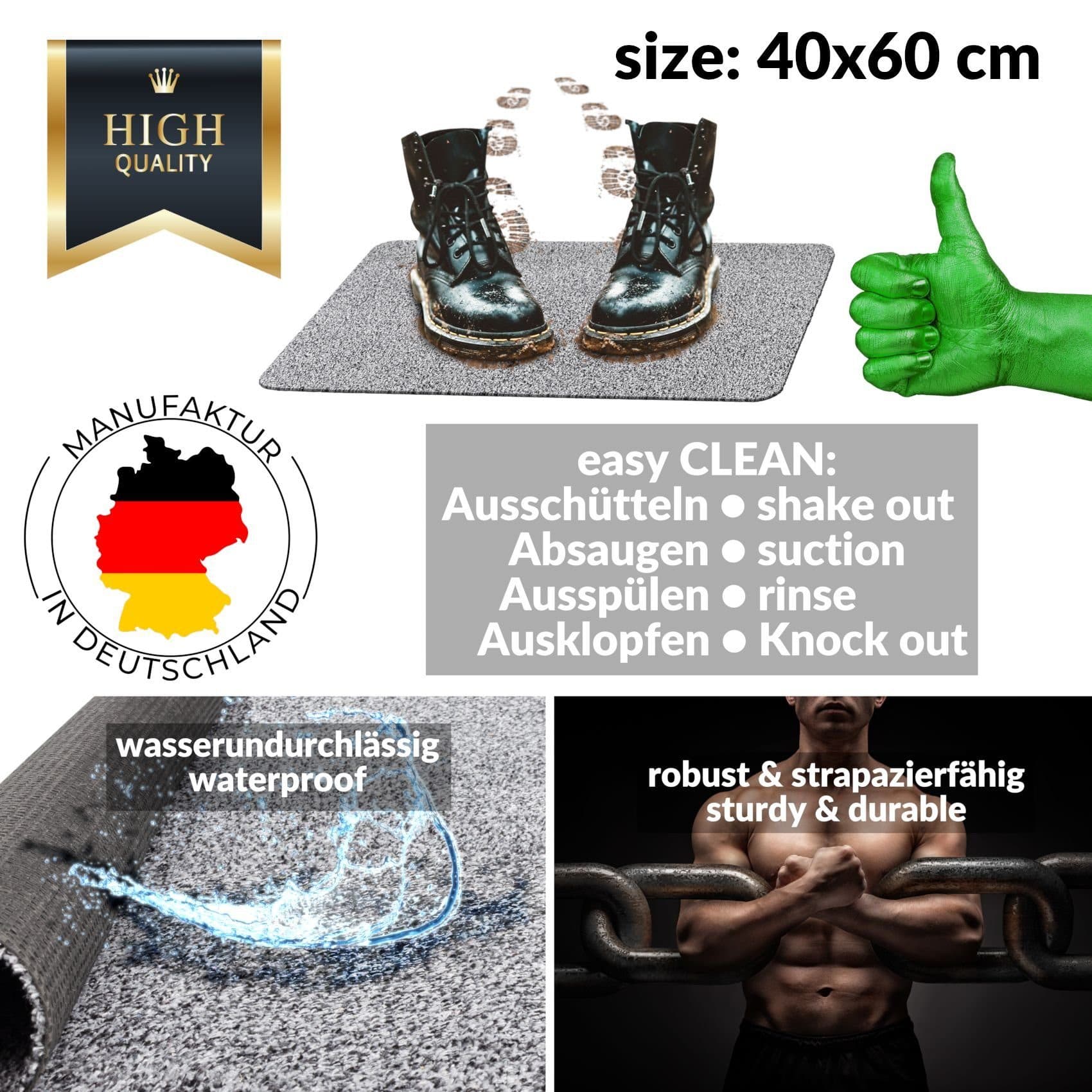 ANRO DOVER Schmutzfangmatte Grau Rutschfest Robust - Bild 2