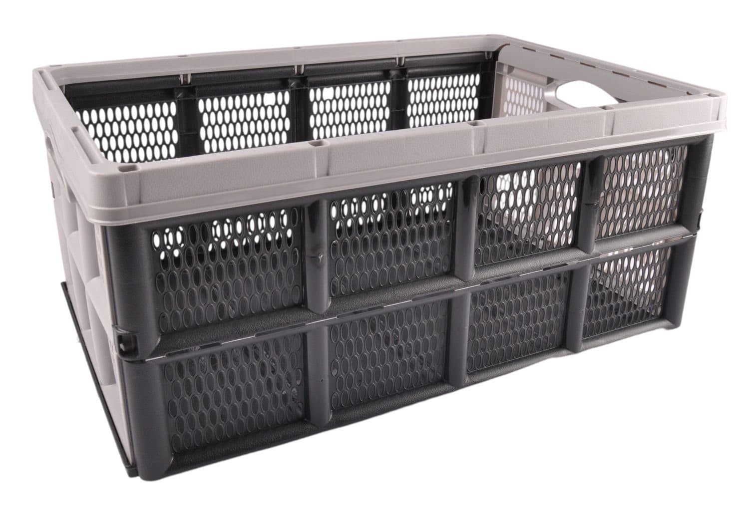 Jelenia Plast Aufbewahrungsbox Grau/Schwarz Kunststoff Faltbox