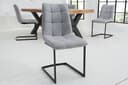 riess-ambiente Freischwinger MIAMI hellgrau / schwarz Industrial Bild 2