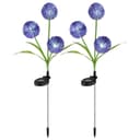 GLOBO LIGHTING Solarleuchte Pusteblume 2er Set Edelstahl Schwarz Bild 2