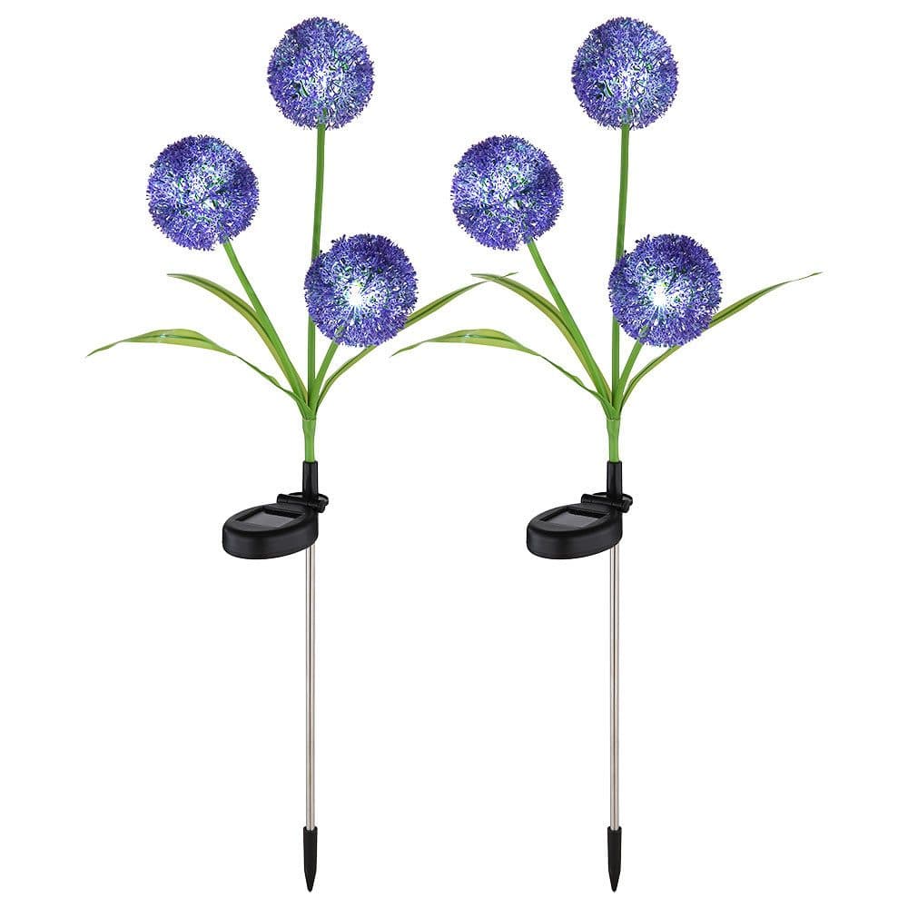 GLOBO LIGHTING Solarleuchte Pusteblume 2er Set Edelstahl Schwarz - Bild 2