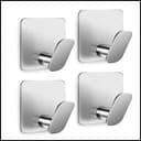 LIVINA HOME Handtuchhaken selbstklebend 4er Set Silber/Schwarz Bild 2