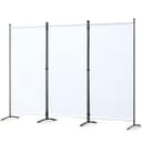 Angel Living 3-teiliger Paravent Raumteiler Sichtschutz Stahl Polyester Bild 2