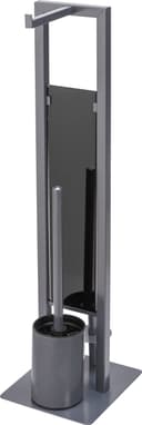 WENKO WC-Garnitur Rivalta Standgarnitur Taupe Stahl Glas Bild 2