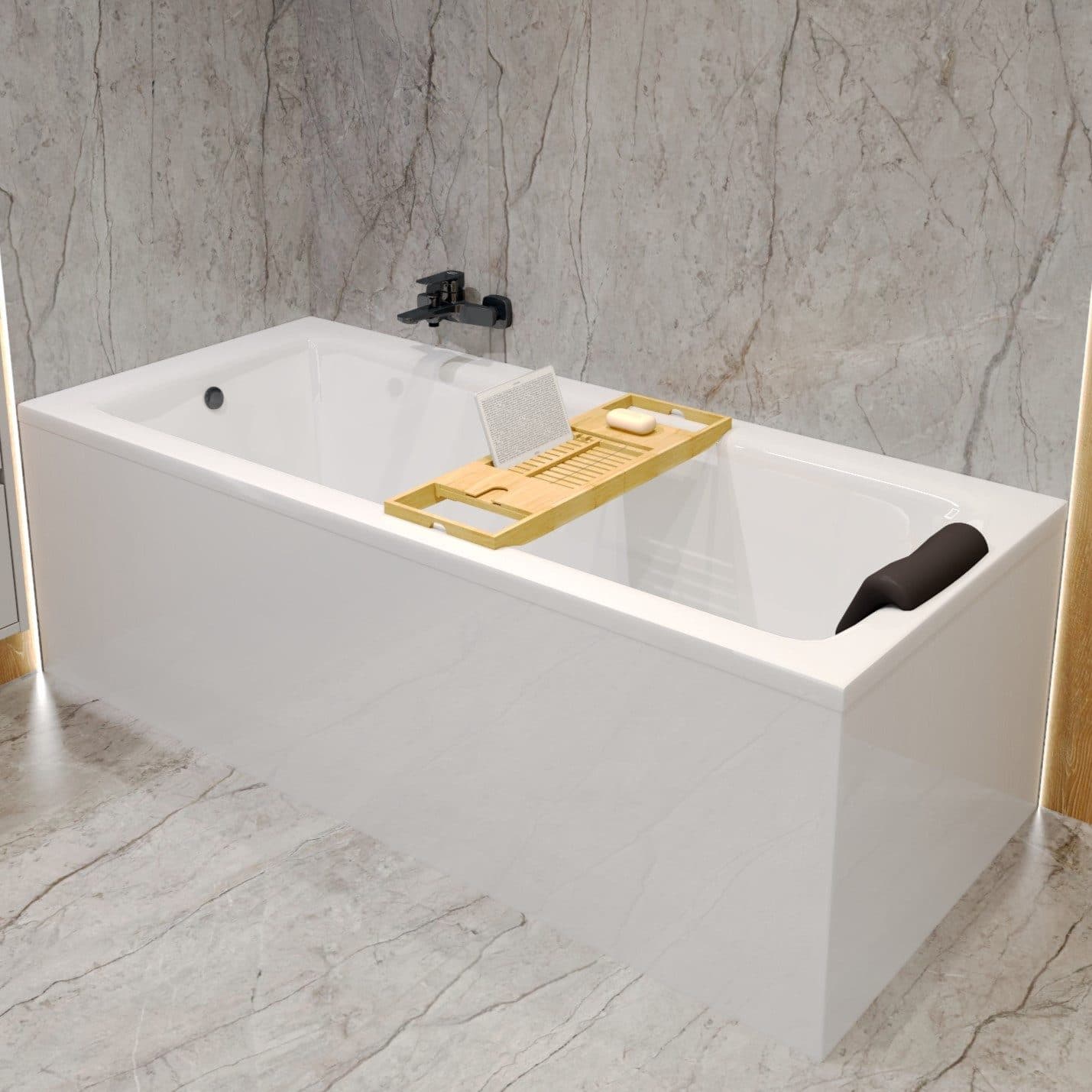 KOLMAN Badewanne TALIA 100x70 Acryl mit Schürze & Kopfstütze - Bild 2