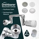 The Twibblin Company Drehbarer Wasserhahn Aufsatz 1440° Flexibel Bild 2