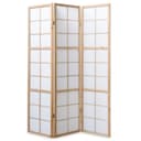 Homestyle4u Paravent Holz Raumteiler Shoji Weiß 3-teilig faltbar Bild 2
