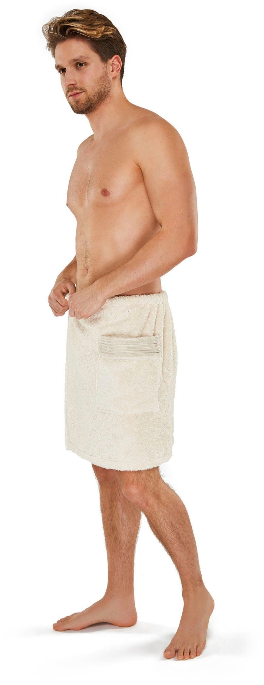 MÖVE Kilt Wellness Beige 100% Baumwolle mit Tasche - Bild 2