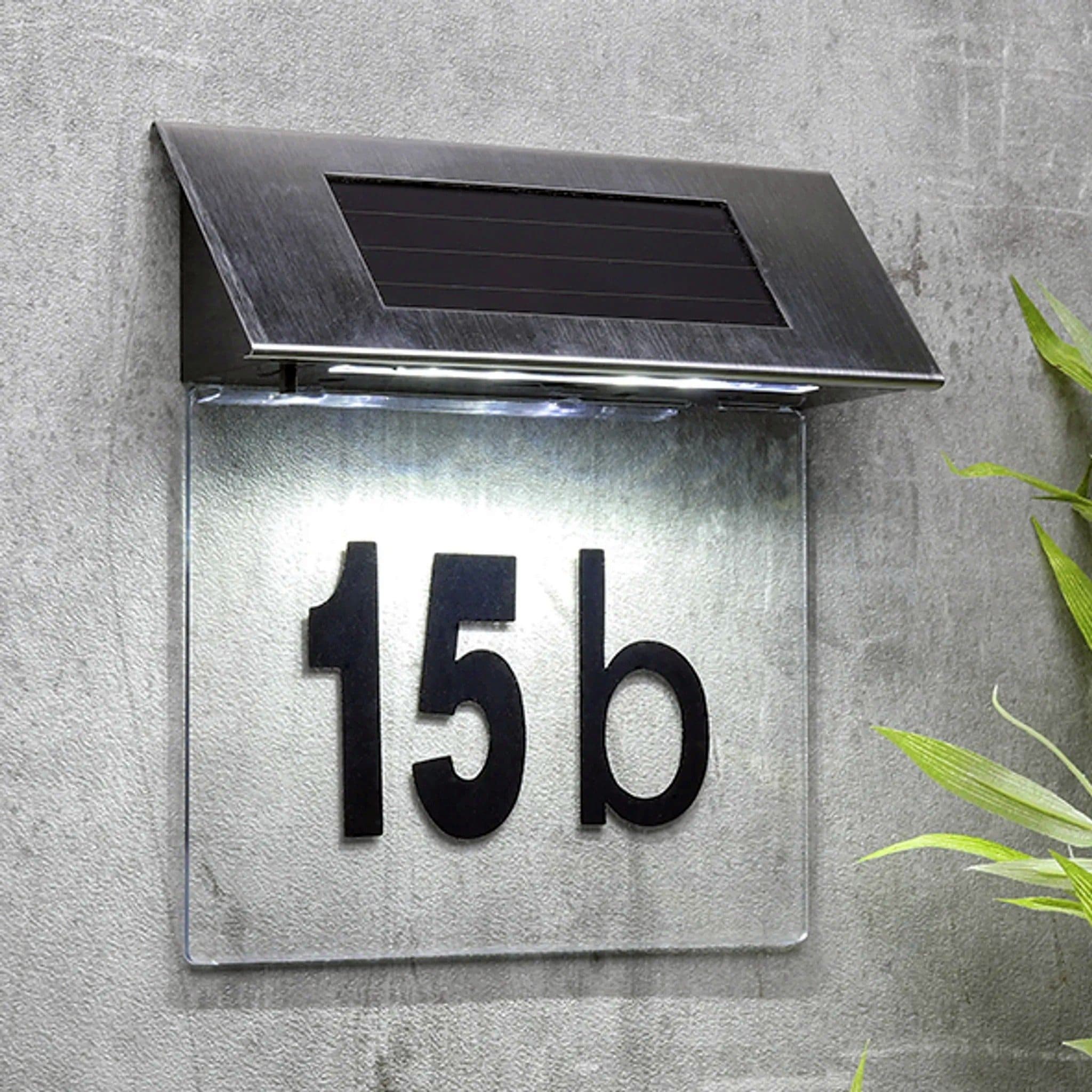 Rungassi Solar LED Hausnummer Edelstahl Hausnummerleuchte - Bild 2