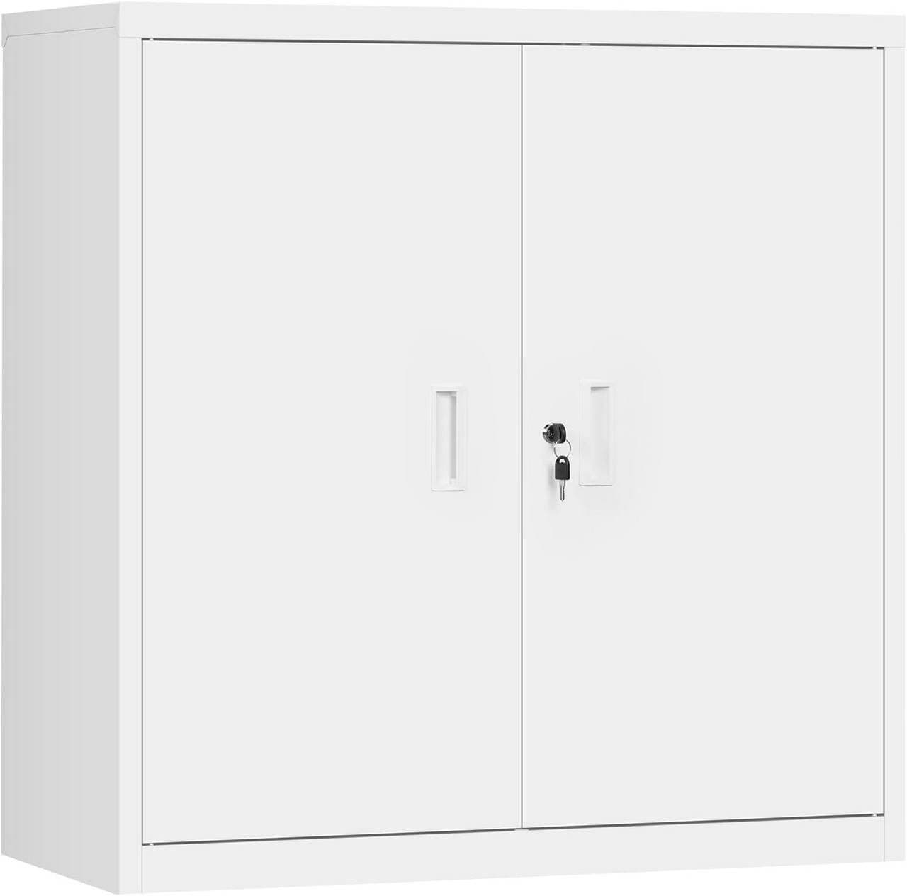 Woltu Aktenschrank Metall Abschließbar Ordnerschrank mit Schloss - Bild 2