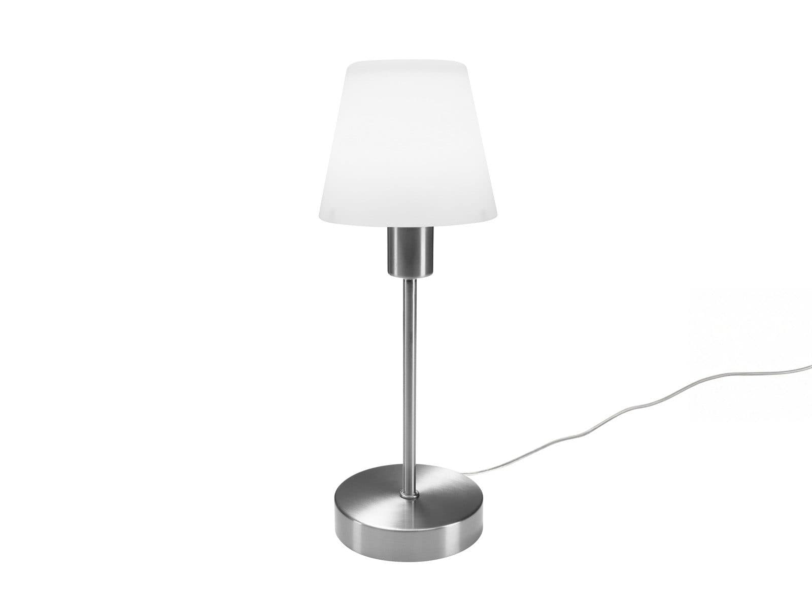 meineWunschleuchte Tischleuchte MATHA Touch Dimmbar Glas Metall Silber-Weiß - Bild 2