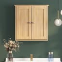 radelldar Hängeschrank Badezimmerschrank Badschrank mit 2 Türen und feuchtigkeitsbeständig Bild 2