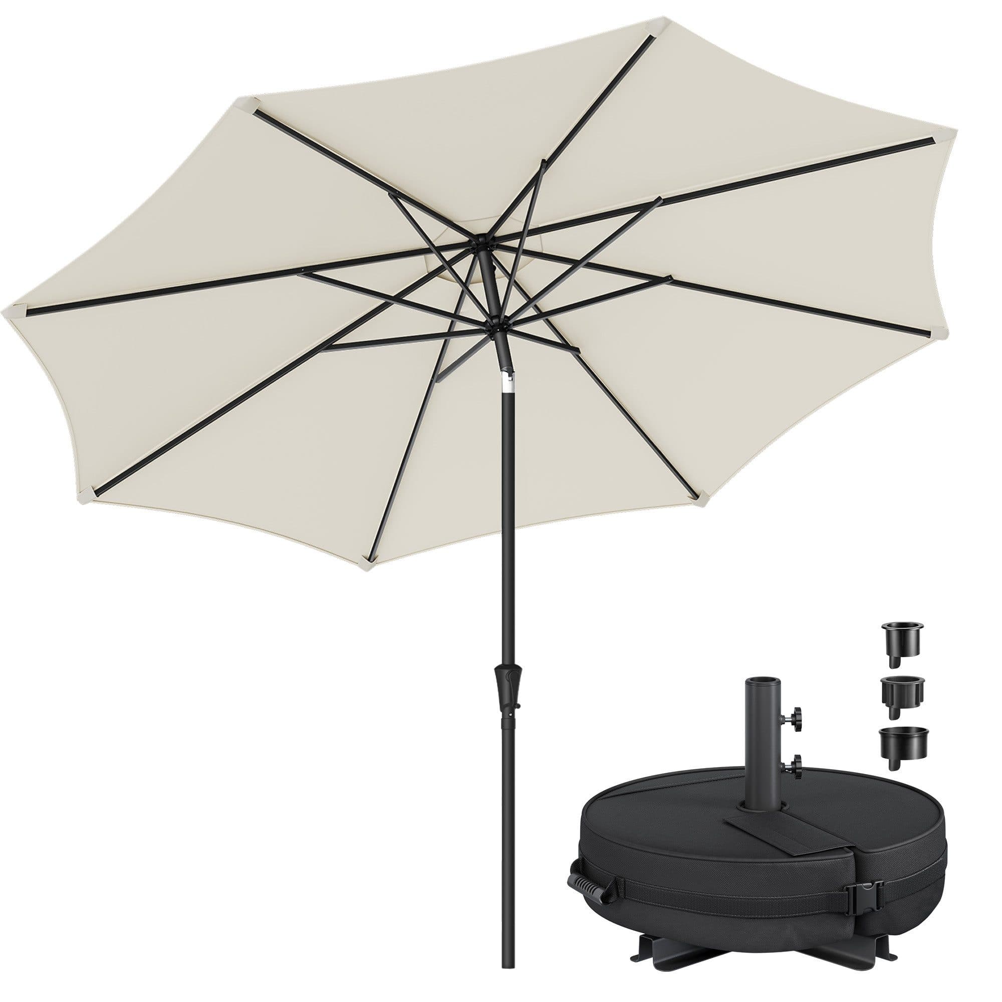 SONGMICS Sonnenschirm Beige Kurbel UPF 50+ 340 cm - Bild 2