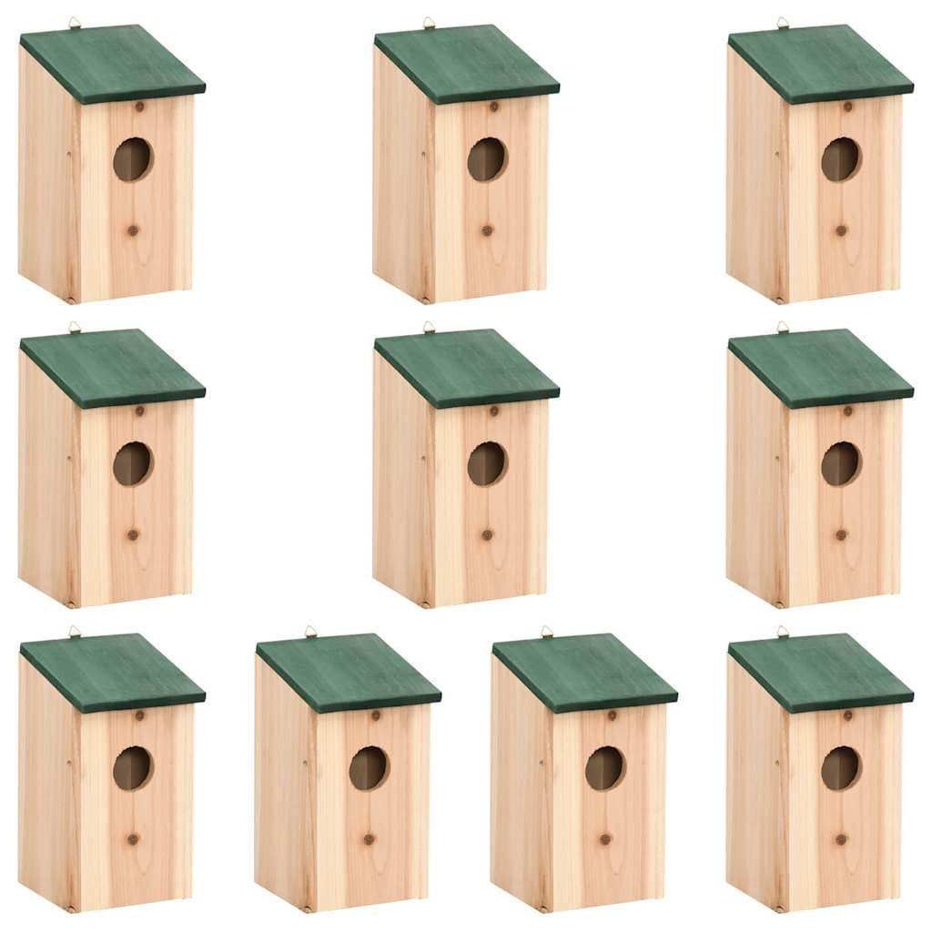 VIDAXL Vogelhaus 10er Set Tanne Massivholz - Bild 2