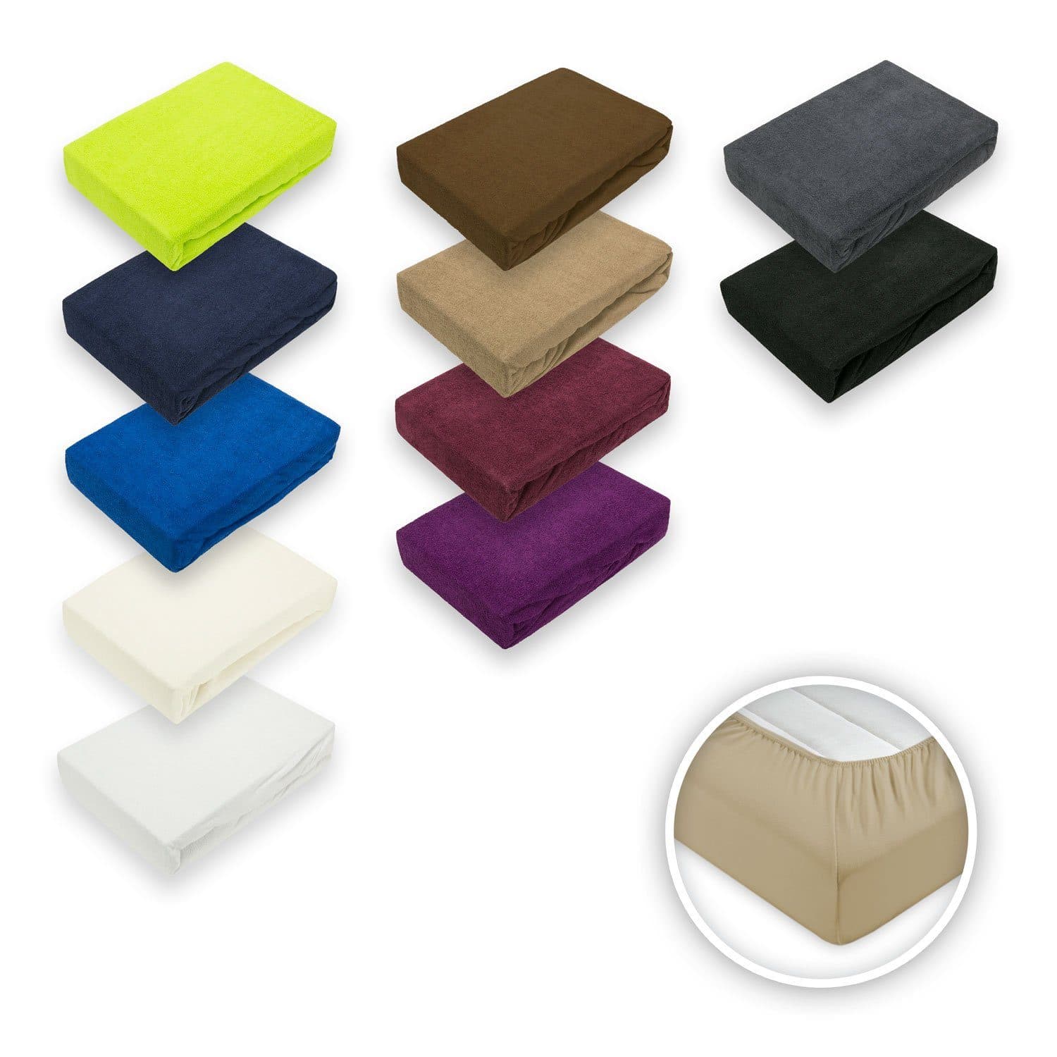 EXKLUSIV HEIMTEXTIL Spannbettlaken Frottee mit Rundumgummizug - Bild 2