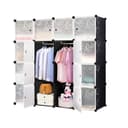 FIVMEN Kleiderschrank DIY Regalsystem Schwarz Steckregalsystem Bild 2