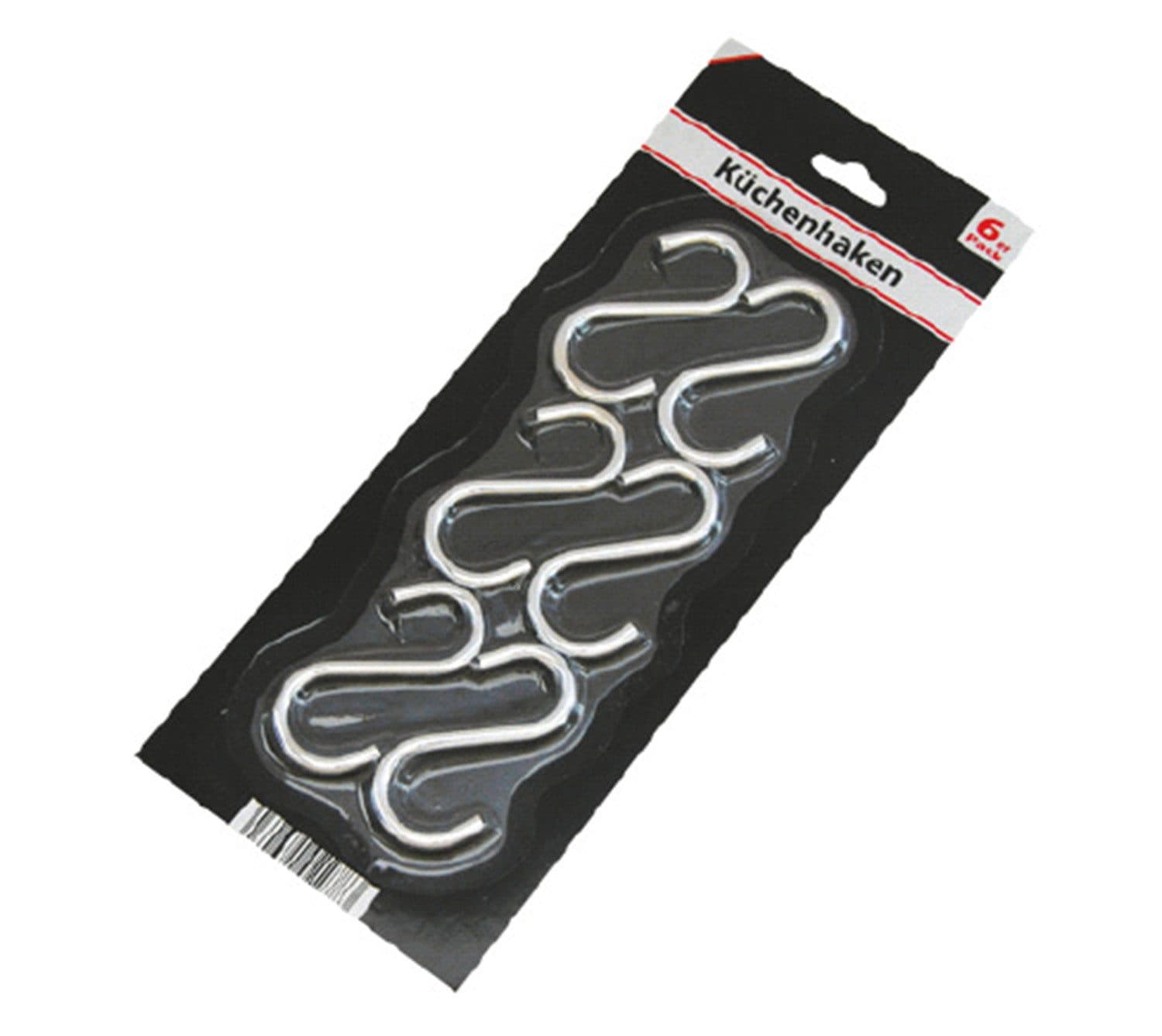 Küchenhaken 6er Set Edelstahl Silber vielseitig