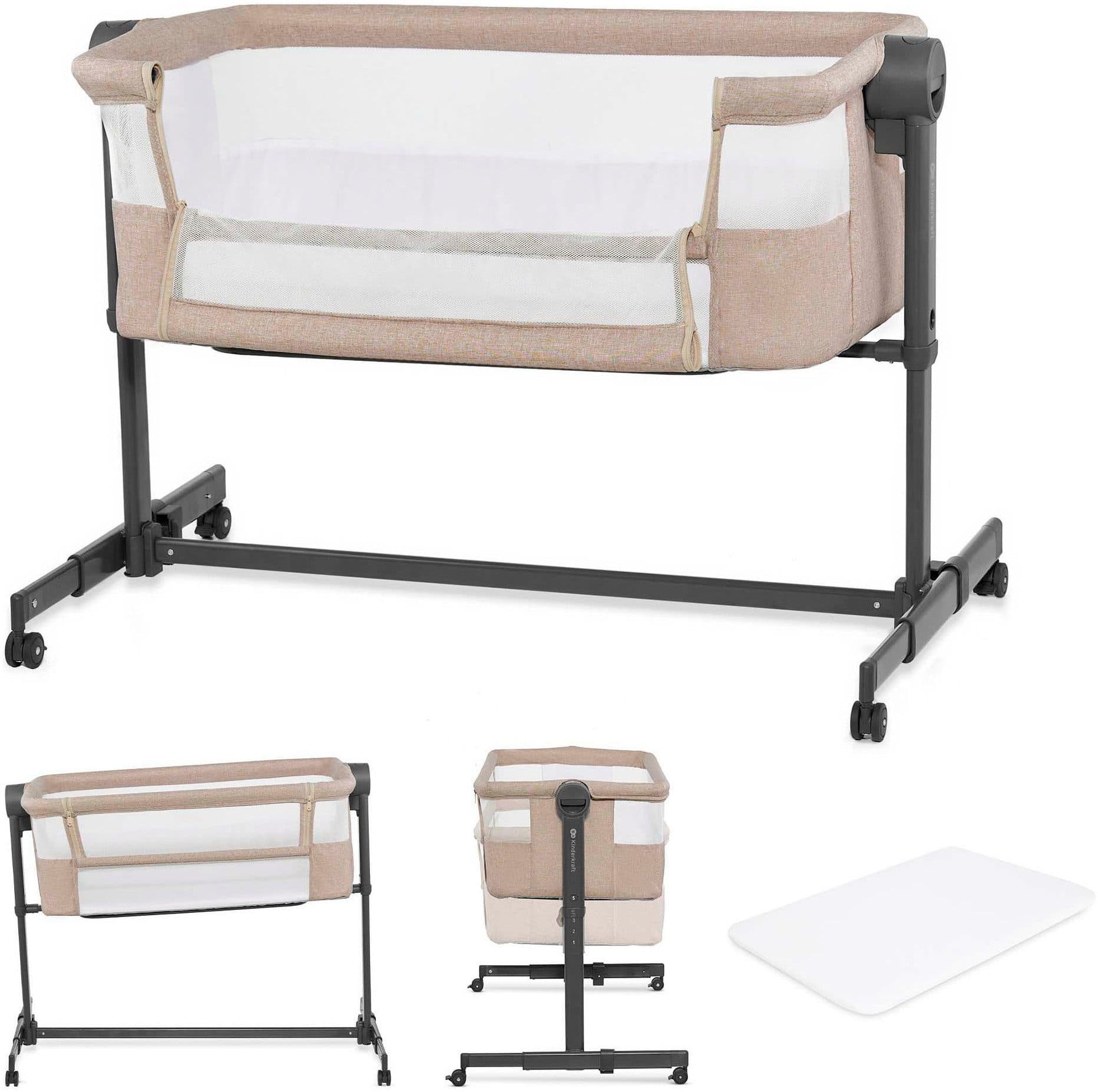 Beistellbett KINDERKRAFT "Neste Up 2" Baby 2-in-1 Kunststoff Polyester - Bild 2