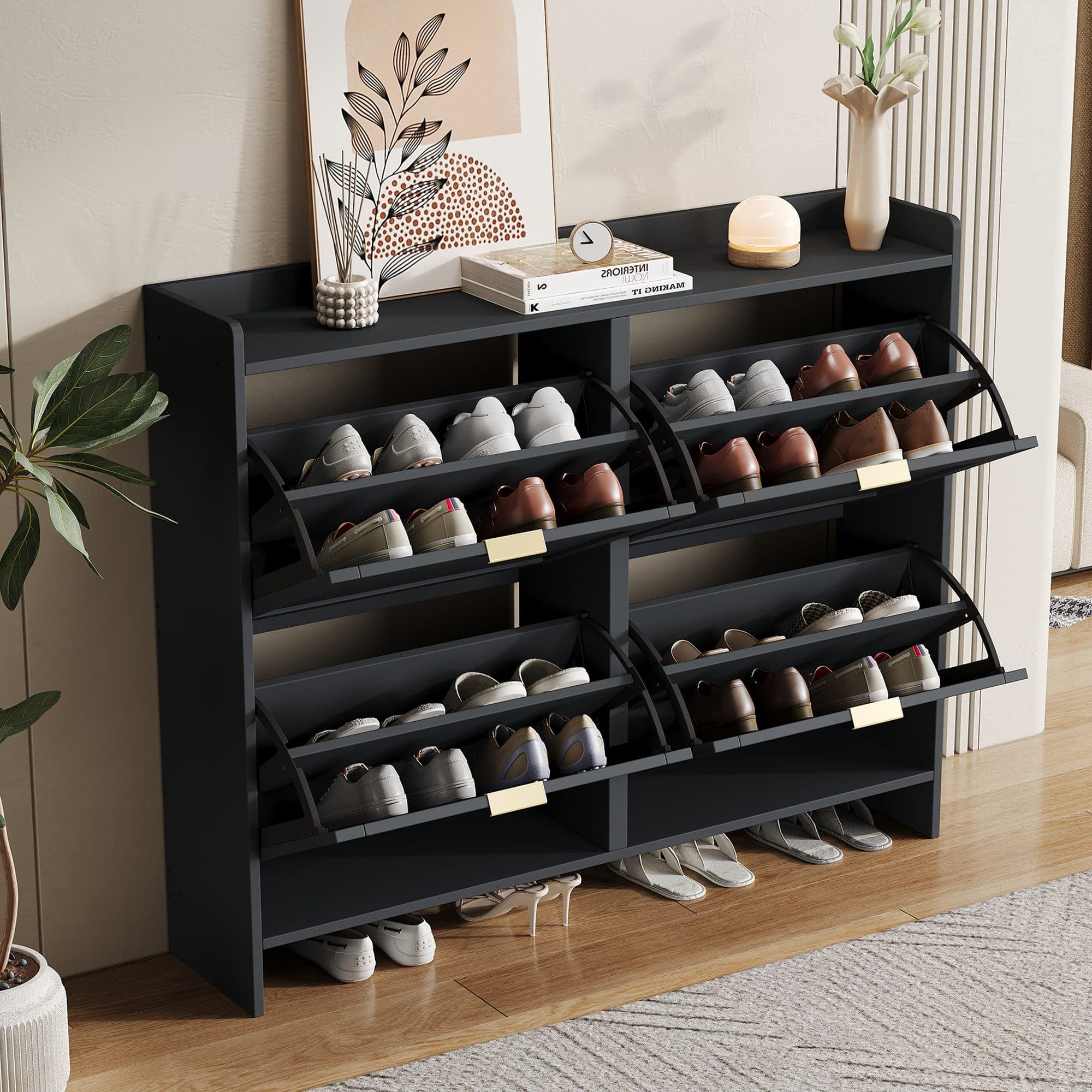 Flieks Schuhschrank Schwarz Modern - Bild 2
