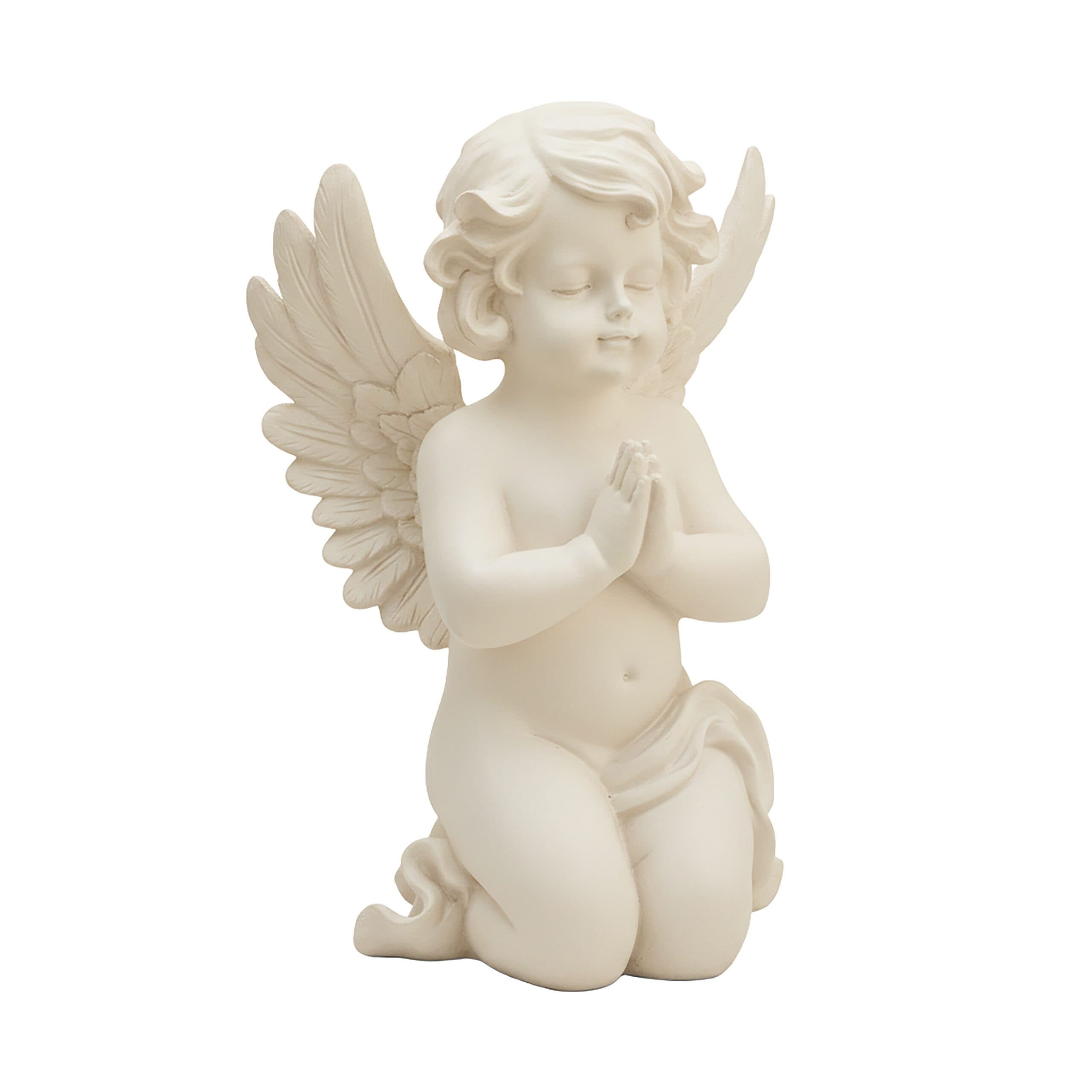 relaxdays Engelfigur Betender Grabengel Creme Polyresin - Bild 2