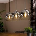 Liadomo Pendelleuchte Boise 3-flammig Rauchglas E27 Modern Bild 2