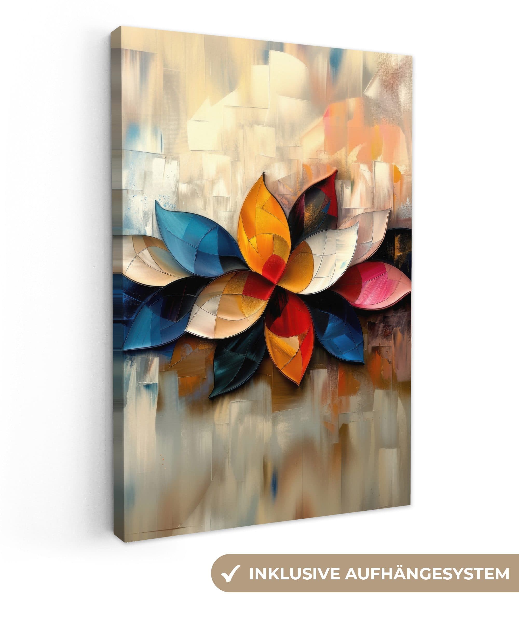 OneMillionCanvasses® Leinwandbild Blume Abstrakt Bunt - Bild 2