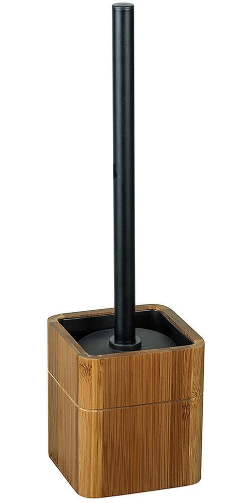 WENKO WC-Garnitur Serro Bambus mit Wechselkopf Schwarz - Bild 2