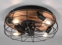 REALITY LEUCHTEN Deckenleuchte Trondheim Ventilator Holzoptik Braun Bild 2