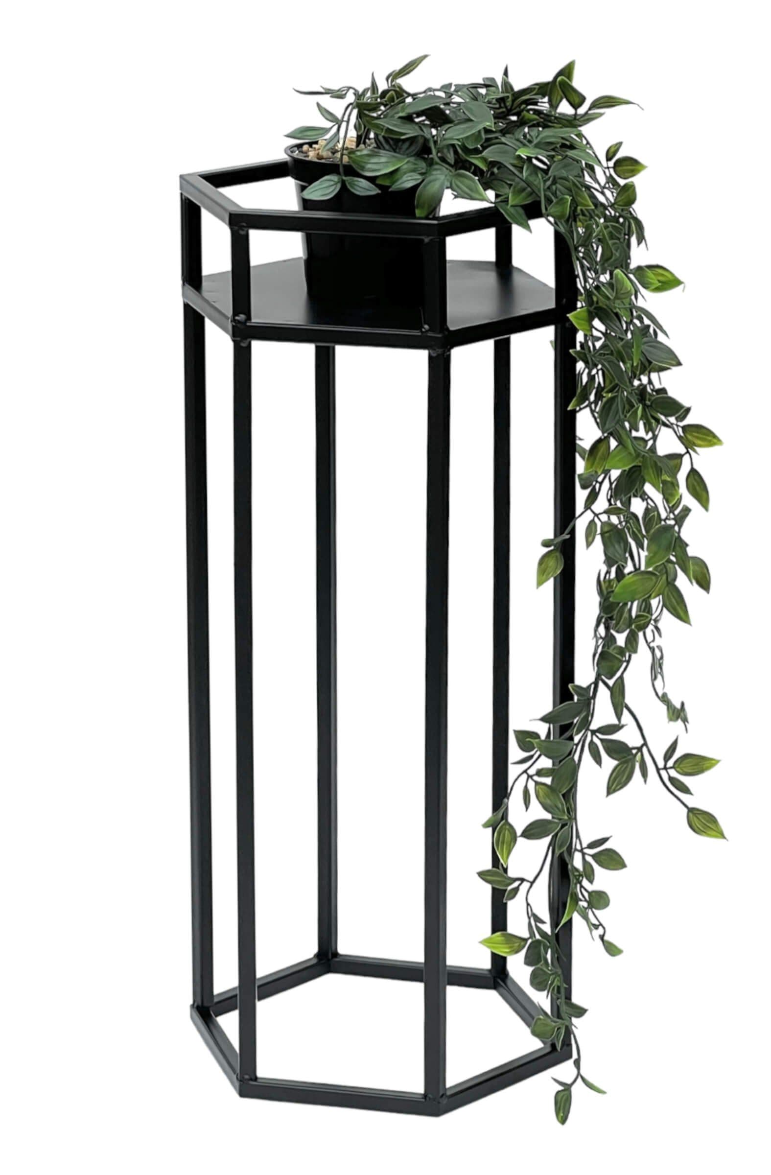 DanDiBo Blumenhocker Metall Schwarz 6eck 50-70 cm - Bild 2