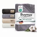 Buymax Spannbettlaken Premium Velours Grau 80% Baumwolle Bild 2