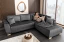 riess-ambiente Ecksofa NORWAY 250cm grau Samt mit Bettkasten Bild 2