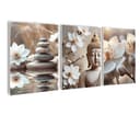 artissimo 3er-Bilderset Wandbilder Beige Weiß Zen Buddha Bild 2