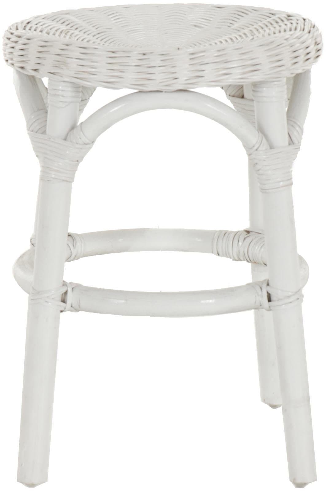 Krines Home Badhocker aus natürlichem Rattan Rattanhocker Beistell-Hocker Rund Ø 34cm, Schemel Badhocker - Bild 2