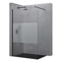 doporro Duschwand Schwarz ESG-Glas Nano Bild 2