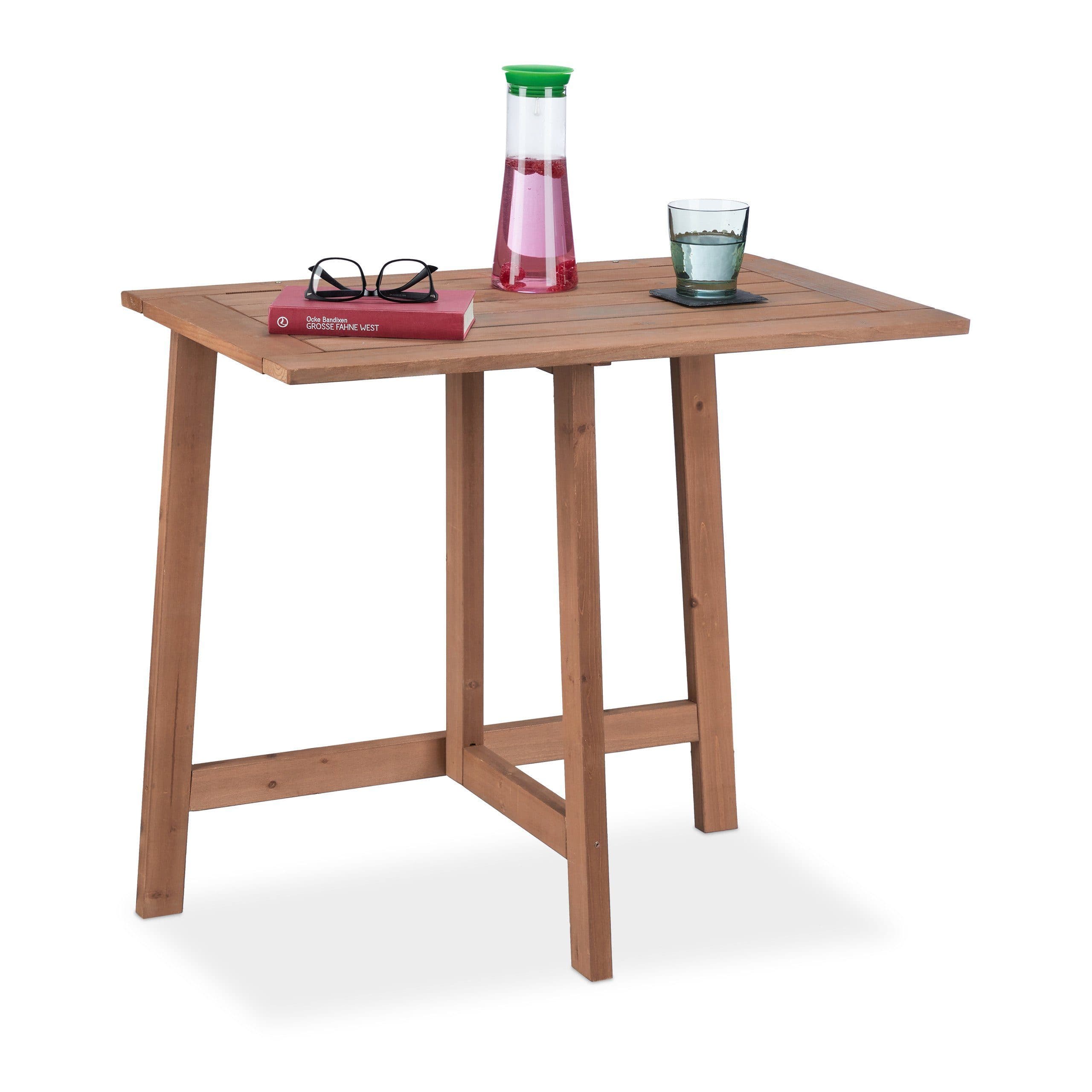 relaxdays Klapptisch Rechteckig Braun Wandtisch Holz - Bild 2