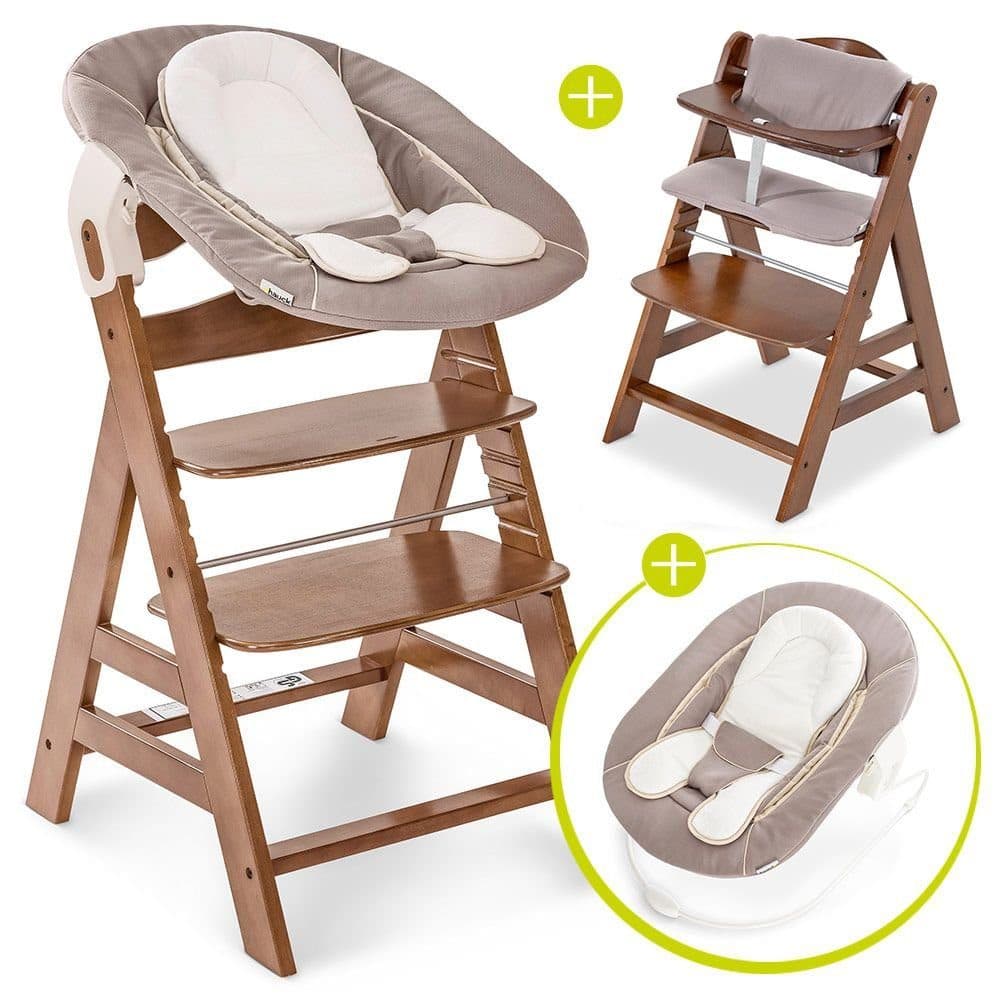 Hauck Hochstuhl Alpha Plus Walnut Newborn Set 4-in-1 - Bild 2