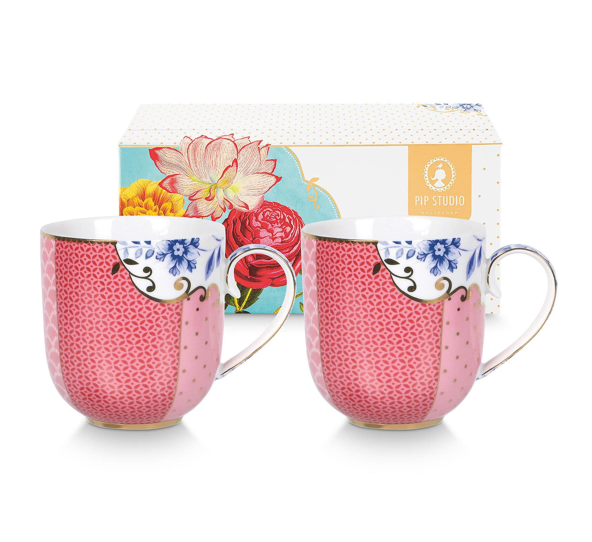 PiP Studio 2er Set Tassen klein Royal Pink Porzellan - Bild 2