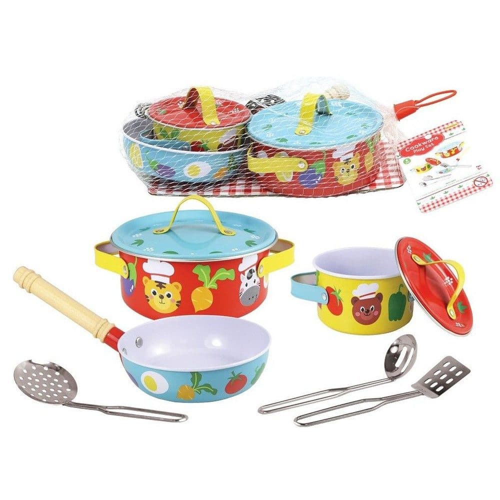 Besttoy Kochset Metall 8-teilig Kinder-Haushaltsset Spielzeug