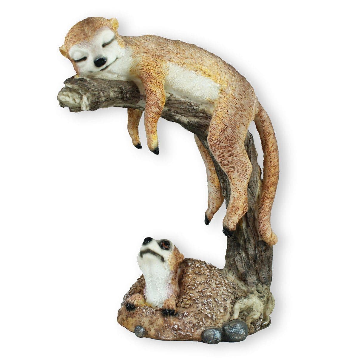 colourliving Dekofigur Erdmännchen chillend Gartenfigur handbemalt Polyresin - Bild 2