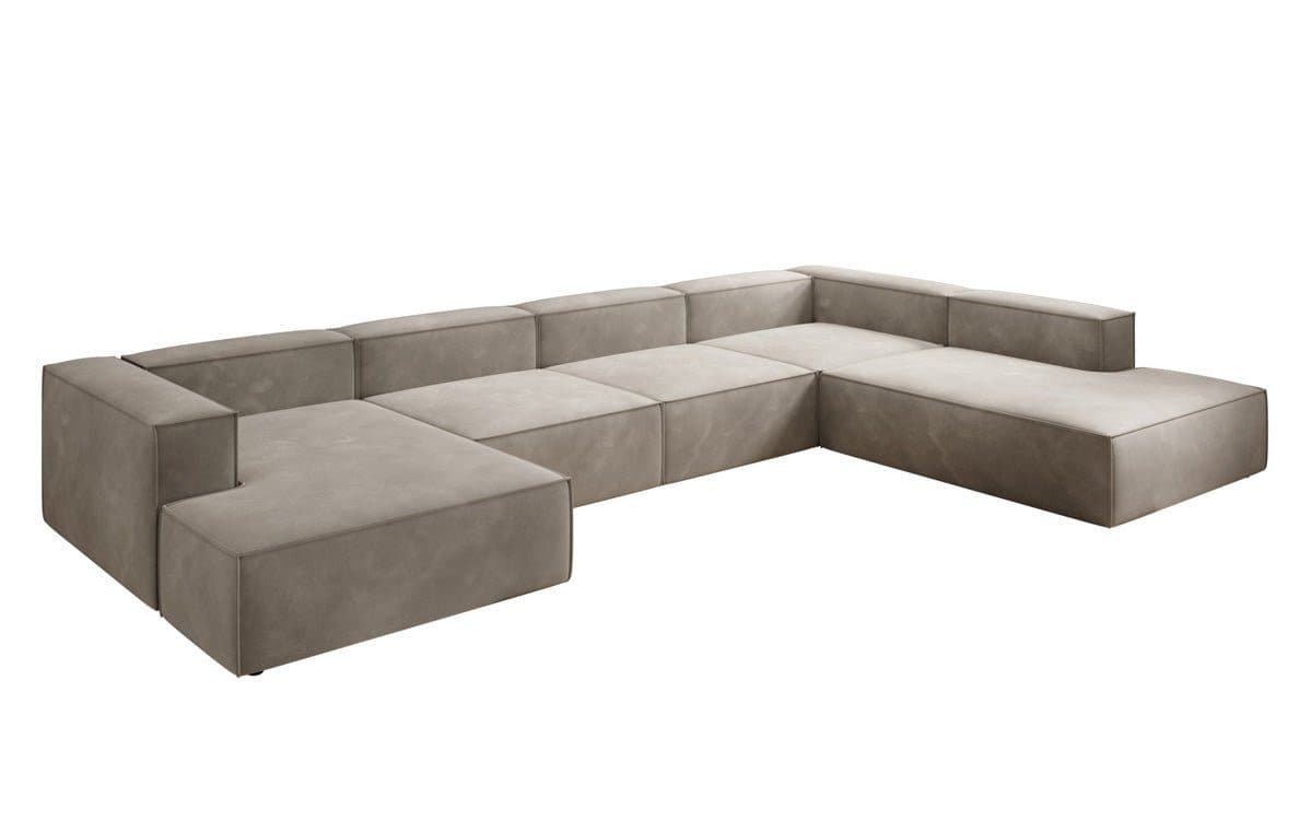 Luxusbetten24 Designer Sofa Lesley U XXL Samtbezug Beige - Bild 2