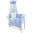 Baby-Delux Beistellbett Komplettset Weiß Blau Massivholz Bild 2