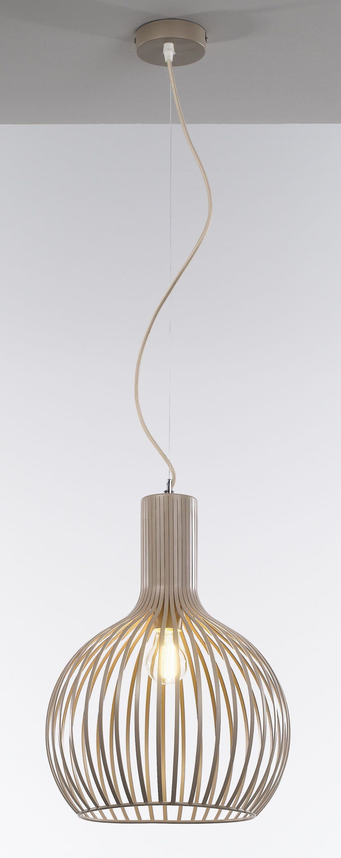 Pendelleuchte COLLIN II Beige Metall Casa Nova