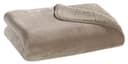 casa NOVA Wohndecke SEBASTIAN Taupe Wendbar Flanell Schaffellimitat Bild 2
