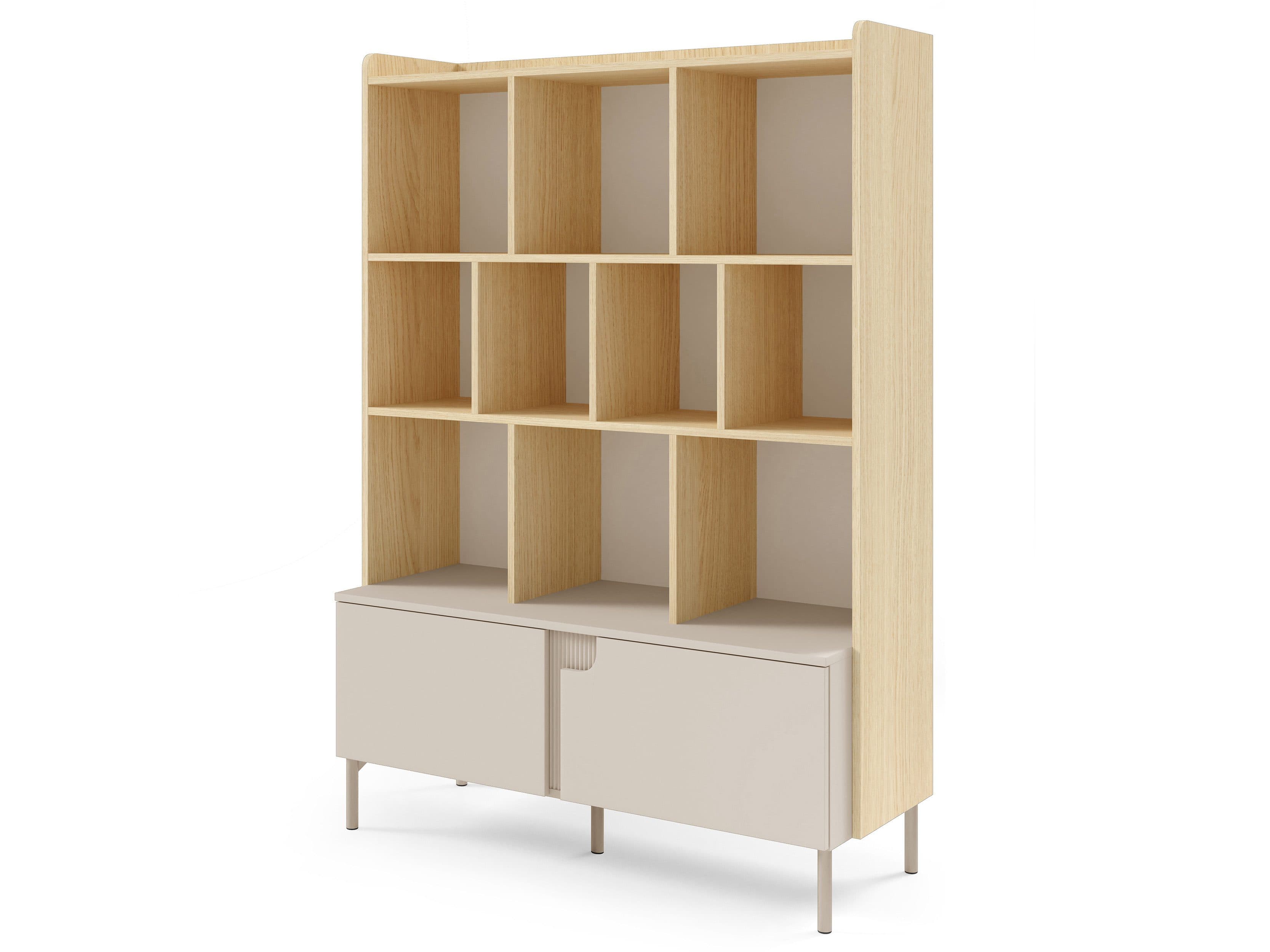 Beautysofa Bücherregal POSITIVO mit Schrank und Schublade Eiche Mavelie - Bild 2